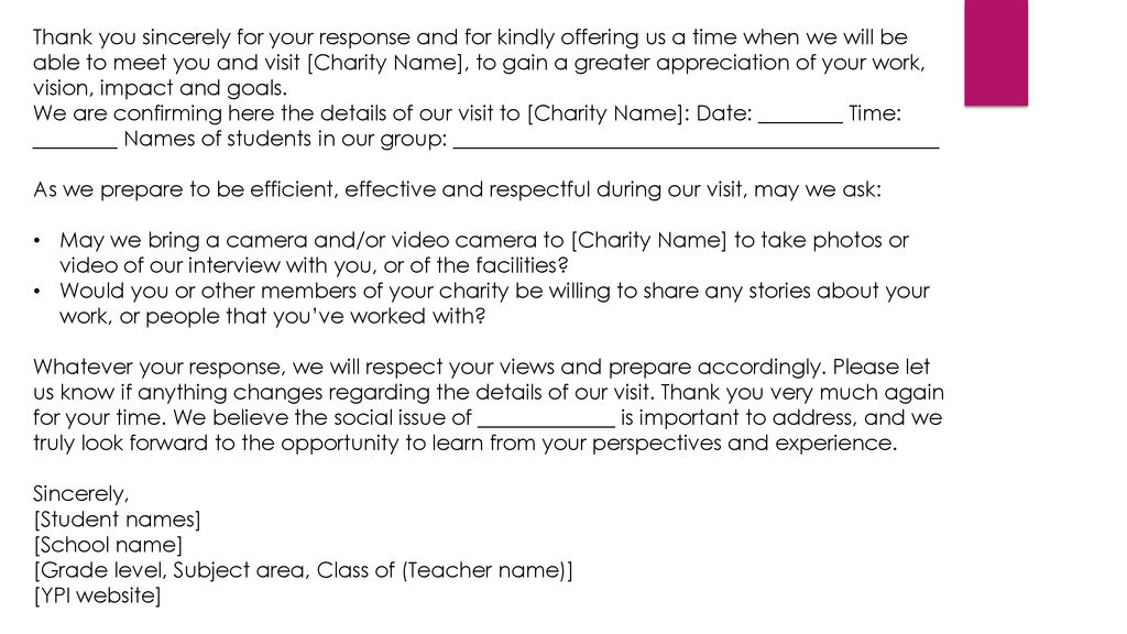 Contacting Your Charity Ppt Download thanks-for-letting-us-know-jessica-it-s-always-great-to-hear-from-a